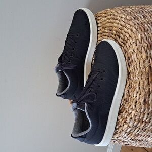 Allbirds Mens Black‎ Wool Piper Woven Sneakers Grey Interior Lace-Up Sneakers 10